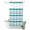 Turquoise, gray, variant on No Hook Shower Curtain, Khaki Blue Striped Shower Curtains for Bathroom with See Through Top Window, Farmhouse Stripes Modern Abstract Art Waterproof & Washable Bath Curtain 60"x72"