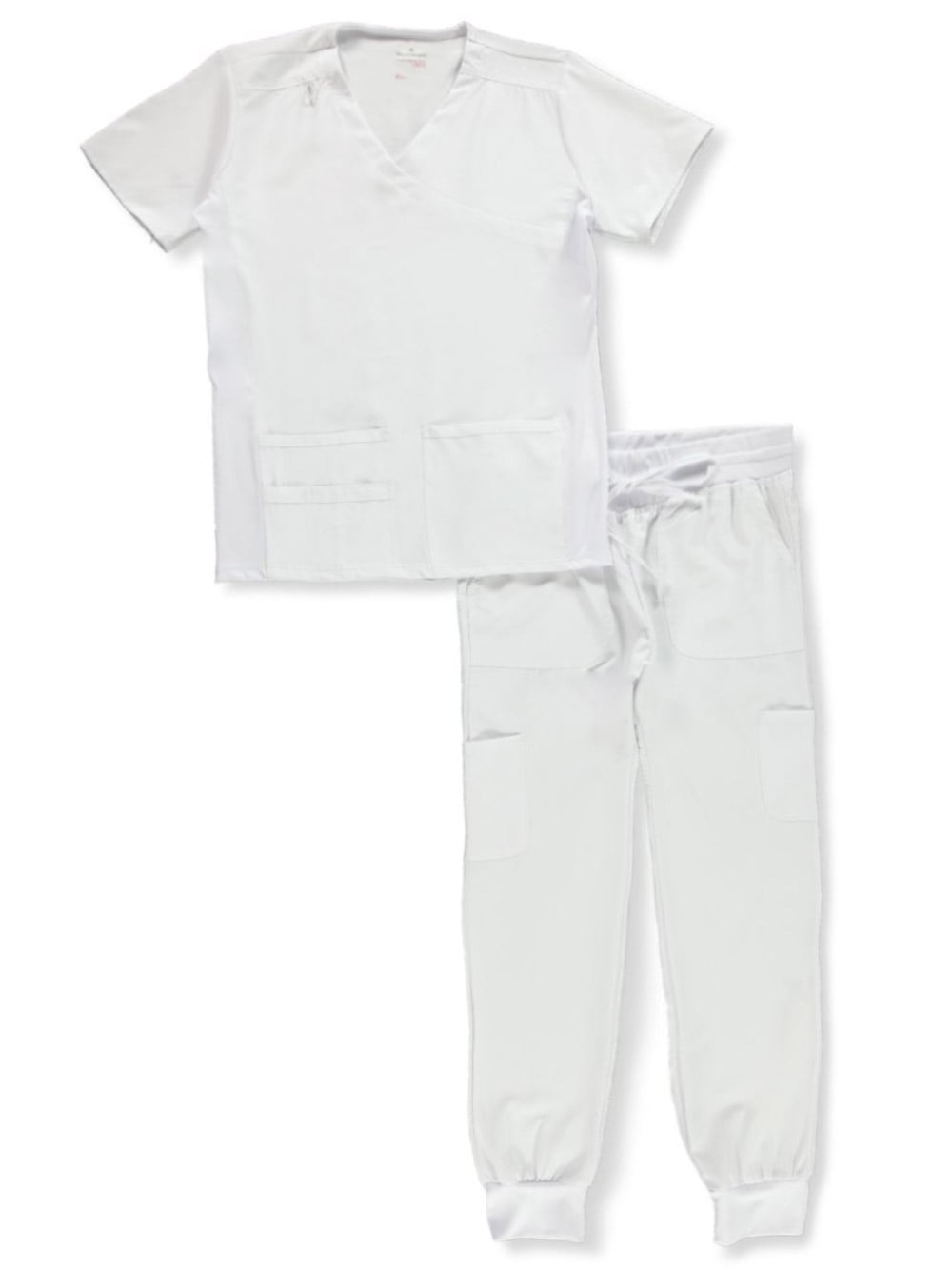 Scrubaid Women's 2Piece Scrub Sets white, xl (Big Girls)