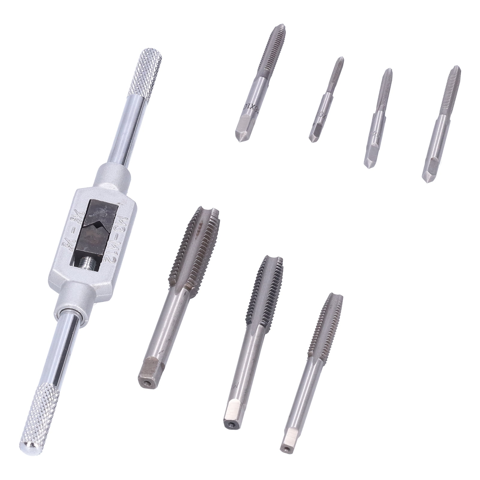 EBTOOLS 8Pcs Tap Die Set Alloy Steel Anti‑Corrosion Hardware Tools For