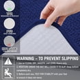 thumbnail image 3 of Smiry Chenille Bathroom Rugs 47x17, Rubber Backing Washable Bath Mats for Bathroom Floor, Navy Blue, 3 of 9