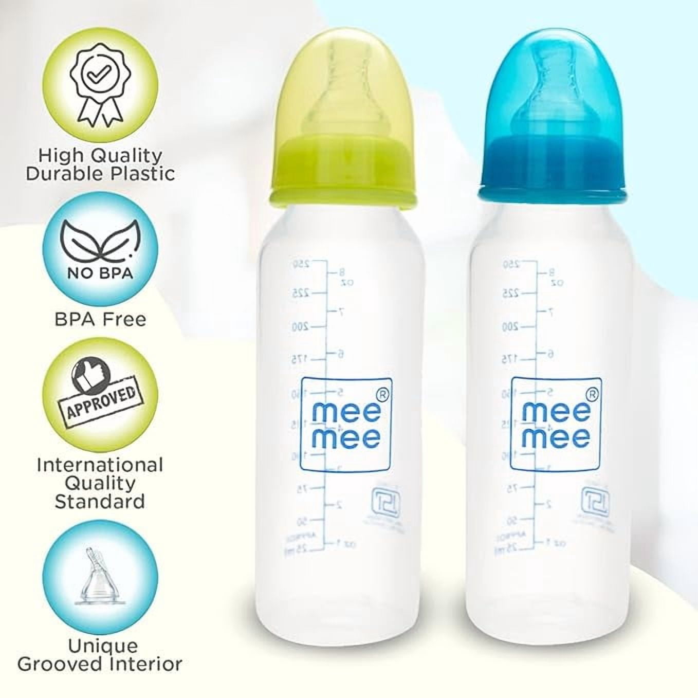 Mee Mee Eazy Flo Premium Baby Feeding Bottle (250 ml, Blue/Green)