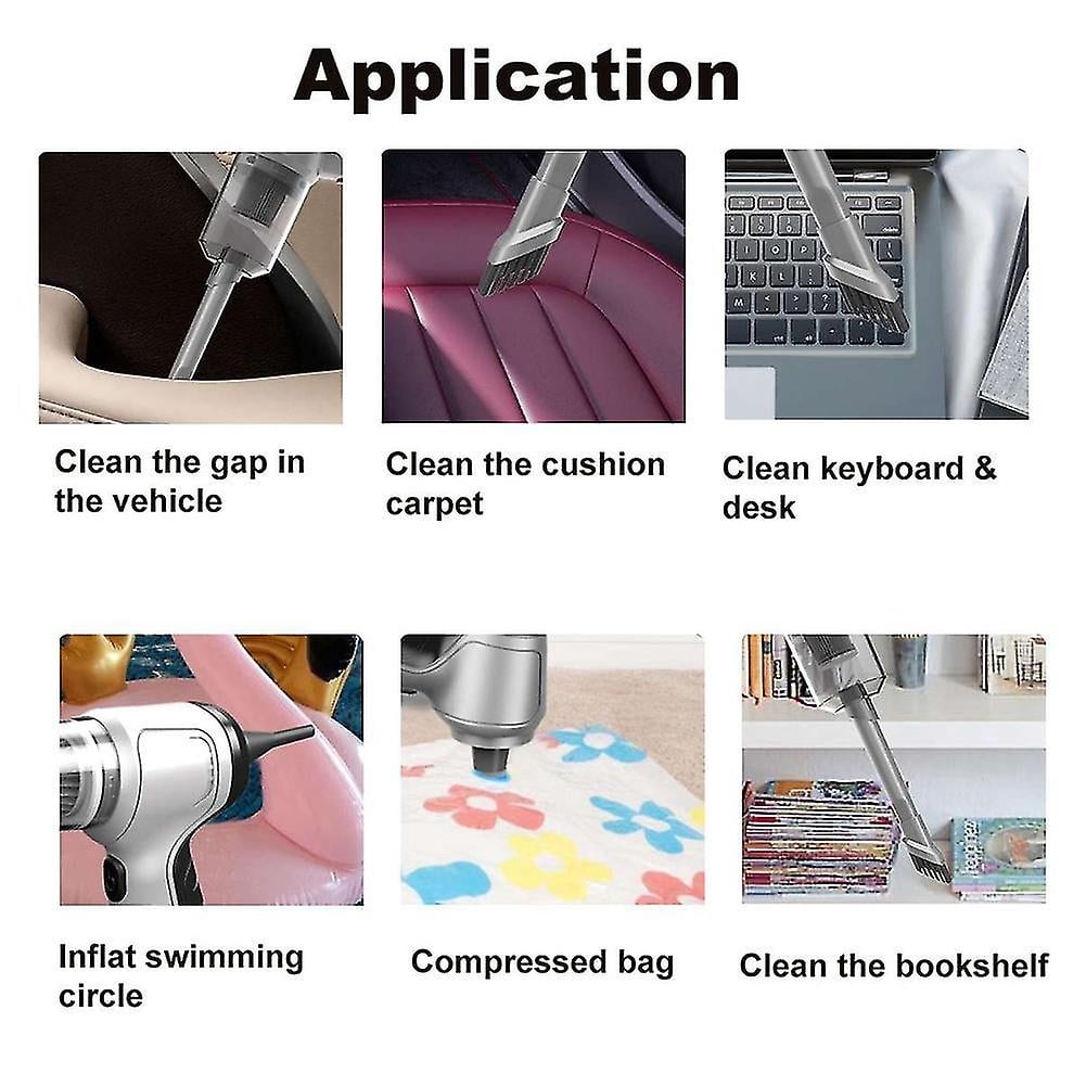 120W Cordless Air Blower Handheld Portable Air Duster Mini 9000Pa B