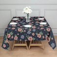 thumbnail image 3 of Pioneer Flower Floral Print Pattern Square Tablecloth, Waterproof Wipeable Spillproof Washable Table Cover for Home Kitchen Party and Daily Decor 42"x42", 3 of 6