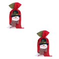thumbnail image 2 of Ounissouiy Bolso pequeño de regalo de Navidad, bolsa con cordón de reno, muñeco de nieve, Papá Noel, decoración para fiesta de Navidad de Type2 NO2, 2 of 6