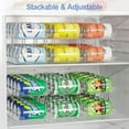 thumbnail image 2 of Can Organizer For Pantry, 3 Sets 5 Tiers Free Combination Can Dispenser, Soda Can Organizer For Fridge And Countertop, 60 Cans Rack Automatic Rolling Stackable Canned Food Organizer, Clear, 2 of 6
