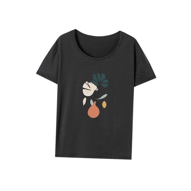 Camiseta de mujer con cuello redondo, ropa deportiva, camiseta básica para el trabajo, playa, calle M