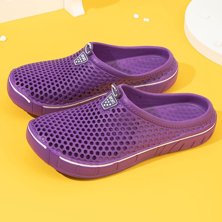 Women's Garden Clogs & Beach Slippers - Lightweight Slip-On Mules With Plastic Foam Upper