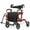 Red, variant on Giantex Rollator Walker, Folding Walking Aid w/6 Adjustable Height, Upright Walkers for Seniors Elderly, Red