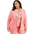 thumbnail image 1 of bar III Womens Classic One Button Blazer Jacket, Pink, Plus Size, 3X, 1 of 1