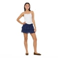 thumbnail image 3 of Forever 21 Women’s Cotton Eyelet Mini Skirt with Smocked Waist, Tiered Flowy Pull-On Summer Skirt for Casual Outfits and Vacation Looks, XS-XL, 3 of 6