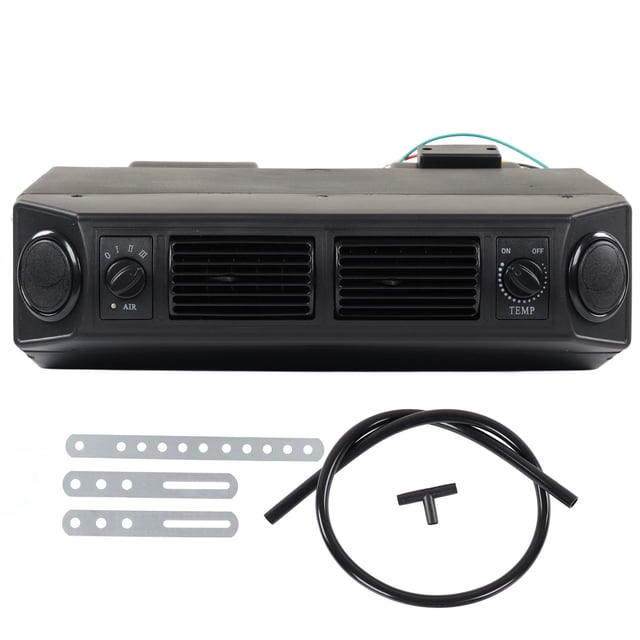 Evaporador de aire acondicionado para automóvil de 3 velocidades con salidas de ventilación para autocaravanas, sistema de circuito de 24 V CC y 4 A.