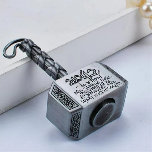 Wiitin Thors Battle Hammer Fidget Hand Spinner Metal The Mighty Mjolnir Fingertip Keychain Toy Stress Relief Toys