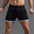 thumbnail image 1 of Men's Casual Shorts for Men Summer Solid Color with Pockets Drawstring Loose Fit Sports Running Beach Pants, 1 of 3