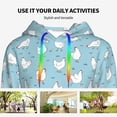thumbnail image 4 of Goofa Funny Chicken for Women's Hooded Sweatshirt with Eye-catching Drawstrings- Lightweight Pullover Hoodie with Kangaroo Pocket, Perfect for Everyday Wear-X-Large, 4 of 7