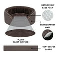 thumbnail image 6 of FurHaven Pet Products | Orthopedic Plush & Velvet Oval Pet Bed for Dogs & Cats - Driftwood Brown, Small, 6 of 10