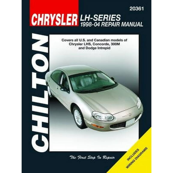 Chilton 20361 Repair Manual for Chrysler LHS Concorde 300M & Dodge Intrepid 1998-04 Shop Service Garage Book