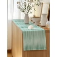 thumbnail image 5 of Table Runner 90 Inches Long for Kitchen Dining, Green Dresser Scarf Farmhouse, Dining Table Decorations for Wedding/Parties, Modern Abstract Art Ombre Striped 13 x 90 In, 5 of 8