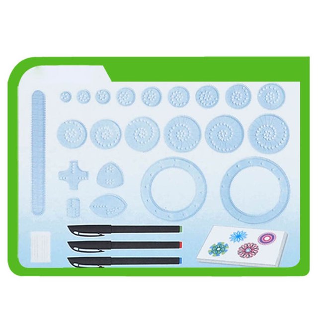 21 Uds. Regla de plantilla de dibujo para niños, juego de regla de imagen de dibujo de papelería, regla curva de juguete