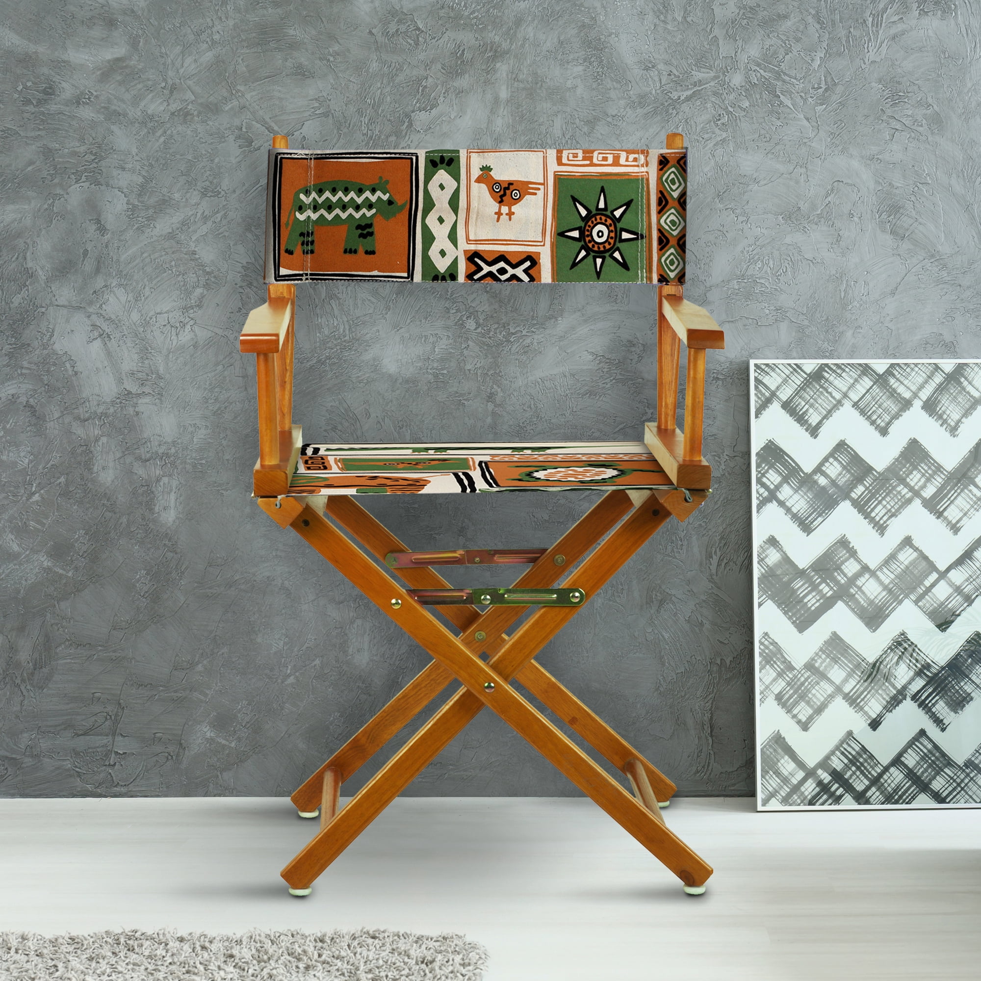 18" Director's Chair Honey Oak Frame-Congo BongoNatural