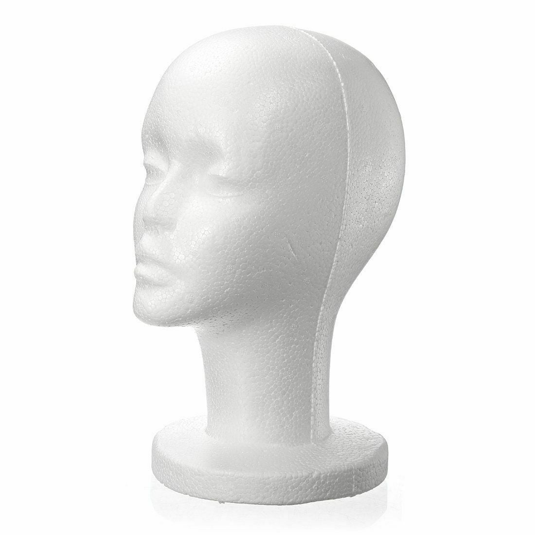 3pcs Foam Mannequin Female Head Models Dummy Wig Glasses Display Stands 