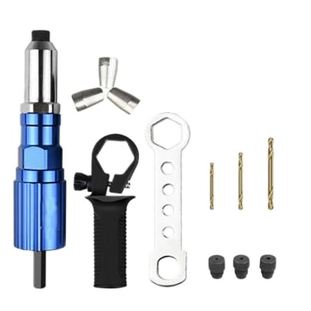 

Cordless Drill Electric Rivet Adapter Riveting Plug-in Nut Hand Tool Kit with Non-Slip Handle