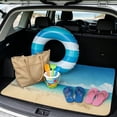 thumbnail image 2 of XYZCANDO Beach Printed Car Trunk Mat 29" x 39", All-Weather Waterproof Cargo Liner with Non-Slip Backing, Easy-Clean Stitched Edge Protector for SUVs, Sedans and Trucks, 2 of 7