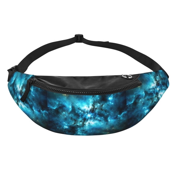 Women Men Galaxy Nebula Space Fanny Pack Sling Crossbody Bag for Outdoor Travel Sports Hiking