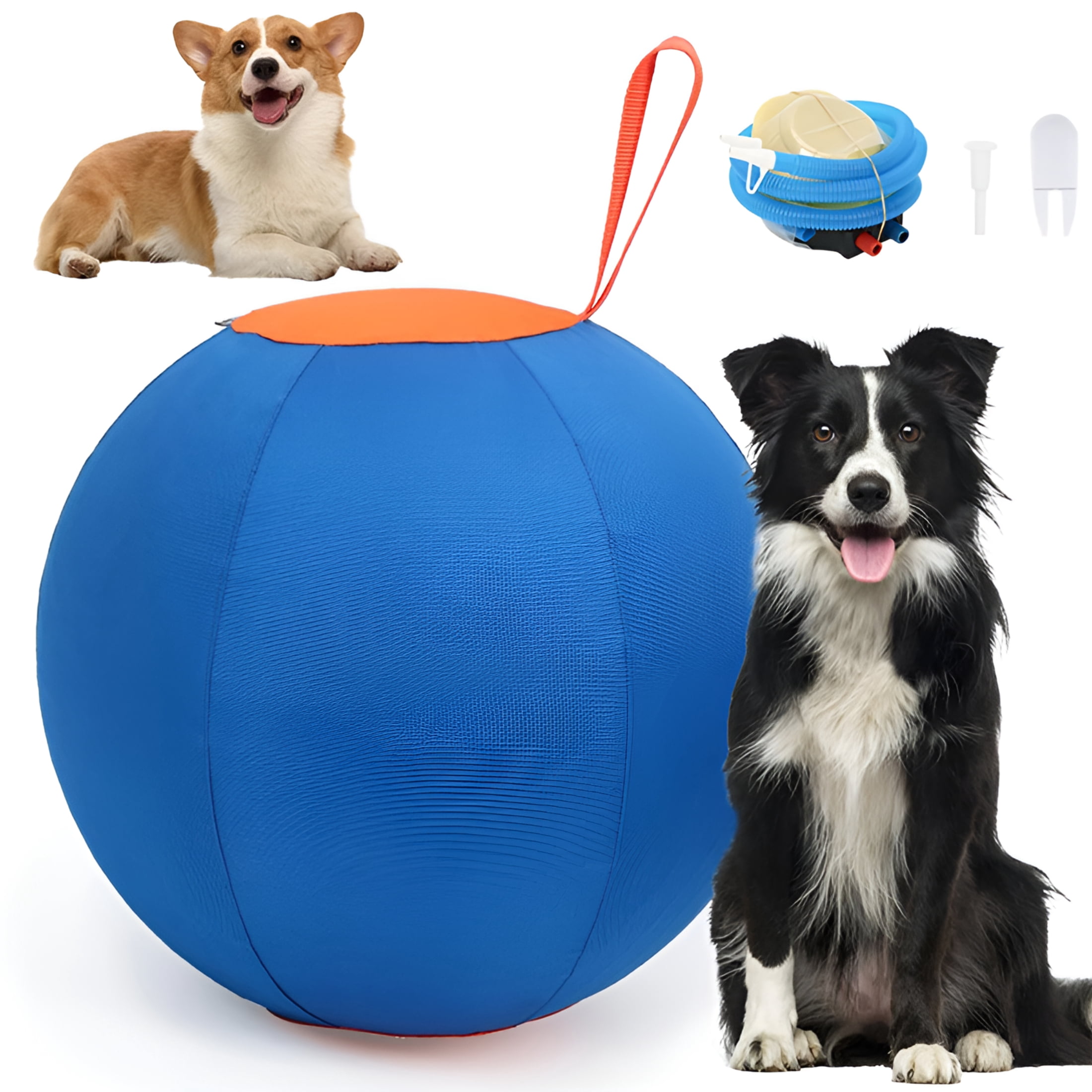 BESTSKY 2026 New Horse Herding Ball - 25" Cover with Straps,Australian Shepherd,Cattle Dogs,Collie & Herding Dog,Giant Jolly Ball for Play for Exercise,Fetch,Herding,Outdoor Play