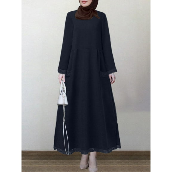 ZANZEA Women Full Sleeved Casual Long Sweatshirts Dresses Pullover Dress