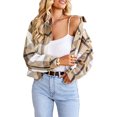 thumbnail image 4 of SAYOO Chaqueta a cuadros de otoño e invierno para mujeres SAYOO moda, 4 of 9