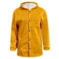 thumbnail image 4 of Plus Size Winter Coat For Heavyweight Hooded Outwear Warm Fleece Lined Jacket Long Casual Windproof Cold Weather Fashion TrenchYellowXXL, 4 of 4