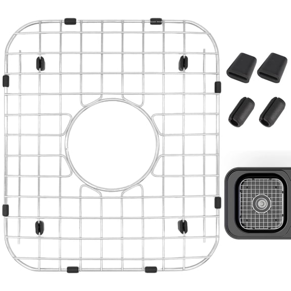 Sinks Grate, Sinks Protector Rack Stainless Steel Sinks Protector Sinks Grid for Kitchen Sinks, 13.8 x 11.8 in Sinks Grid for Kitchen Sinks
