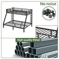 thumbnail image 5 of Miniyam Twin XL Over Queen Metal Bunk Bed, Heavy Duty Frame, Fast Assembly, Noise Reduced, Black, 5 of 8