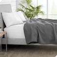 thumbnail image 3 of Polar Fleece Bed Blanket - Hypoallergenic Premium Poly-Fiber Yarns, Thermal, Lightweight Blanket (Full/Queen, Gray), 3 of 5