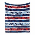 thumbnail image 1 of Exotic Soft Flannel Fleece Blanket, Tropical Hibiscus Flower Beach Theme Vivid Color Scheme Floral Arrangement, Cozy Plush for Indoor and Outdoor Use, 70" x 90", Indigo Red Baby Blue, by Ambesonne, 1 of 6