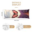 thumbnail image 3 of Balery Butterfly Over Lavender Funda Protectora para Almohada Corporal de Algodón Hipoalergénico con Cierre(55 x 21 pulgadas), Almohadas No Incluidas, 3 of 7