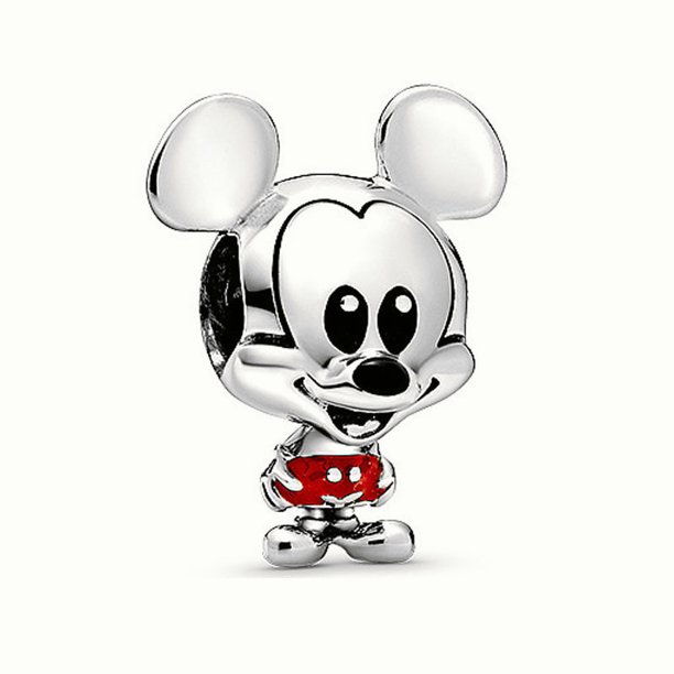 Real 925 Disco De Plata Esterlina 100 Aniversario Donald Duck Love Charms Beads Fit Pandora 925 Pulseras Originales Fino DIY Joyería Regalos