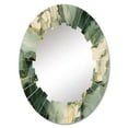 thumbnail image 2 of Designart "Luxury Abstract Fluid Art in Green I" Fractals Round Wall Mirror - Modern Oval Printed Decorative Oversized Mirror - Multiple Color Options, 2 of 4