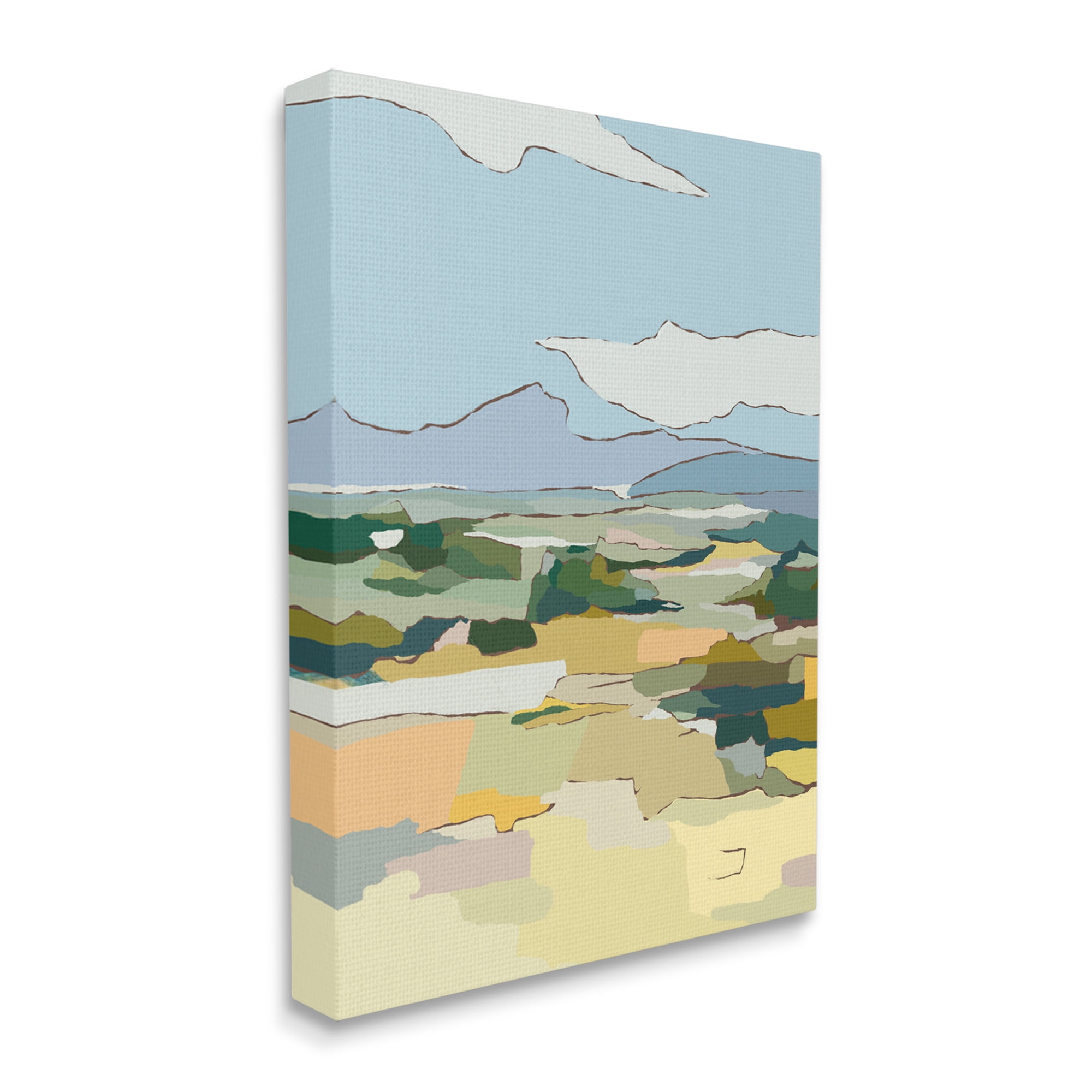 Stupell Industries Rural Pasture Abstract Field Graphic Art Gallery Wrapped Canvas Print Wall Art, Design by Nikita Jariwala