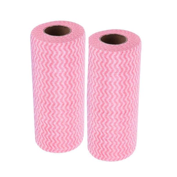 EeaseMX 2 toallitas de limpieza gruesas y prácticas para cocina, desechables, antiadherentes, de tela no tejida, para limpieza del hogar, paño de cocina (rojo)