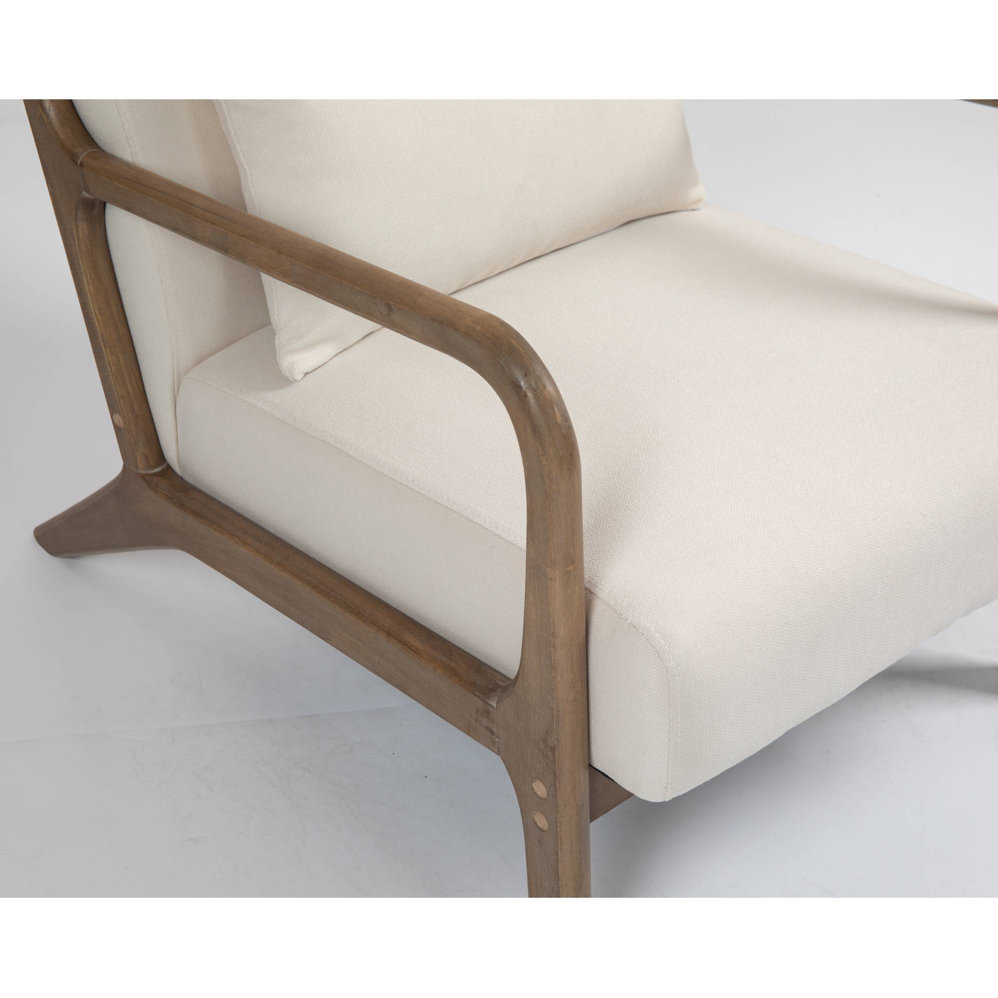Mid-Century Modern Accent Chair with Pillow Velvet Lounge Arm Chair Comfy Reading Chair with Solid Wood Frame for Living Room, Bedroom, Dark Grey