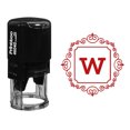 thumbnail image 1 of Printtoo Square Swirl Border W Alphabet Monogram Initial Office Stationery Self Inking R-40 Rubber Stamp, 1 of 5