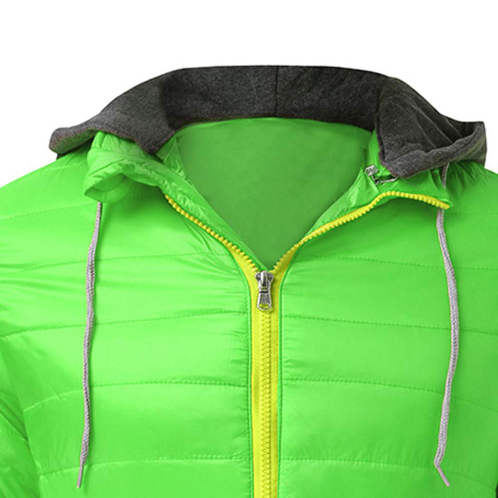 Hooded Down Jacket Winter Warm Hoodie Outwear Light Quality Packable Zipper Top Coat with Detachable Hat - image 3 of 6