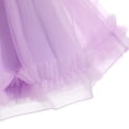 thumbnail image 4 of IDOPIP Infant Baby Flower Girl Dress Asymmetric Shoulder 3D Flowers Toddler Wedding Formal Birthday Party Pageant Tiered Tulle Gowns Tutu Dresses 3-4 Years Purple, 4 of 7