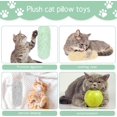 thumbnail image 4 of 3 piezas de almohadas para gatos, almohadas de felpa, productos para mascotas, juguetes para gatos, juguetes interactivos para masticar y morder Hola, menta para gatos, juguetes de papel para gatos Rojo Verde, 4 of 5