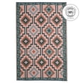 thumbnail image 4 of Fab Habitat Outdoor Rug - Waterproof, Fade Resistant, Crease-Free - Premium Recycled Plastic - Vintage Boho Kilim - Porch, Deck, Balcony, Mudroom, Laundry Room, Patio - Lhasa - Green - 3 x 5 ft, 4 of 9