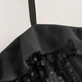 thumbnail image 7 of Felirenzacia Women’s Spaghetti Strap Sparkly Sequin Camisole Tank Top Glitter Cropped Sleeveless Blouse, Black,L, 7 of 7