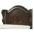 thumbnail image 4 of Royal Bed Cherry Finish 1pc Queen Size Bed Faux Leather Upholstered Headboard Footboard Traditional Bedroom Furtniture, 4 of 5