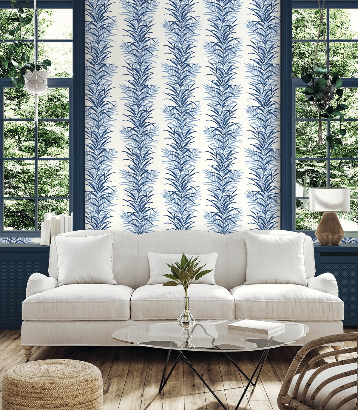 NextWall Leaf Stripe Peel and Stick Wallpaper