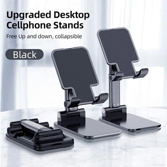 SLSRFD Adjustable Phone Tablet Desktop Stand Desk Holder Mount Cradle For iPhone iPad,Black